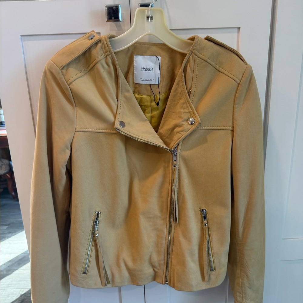 MANGO Leather Jacket